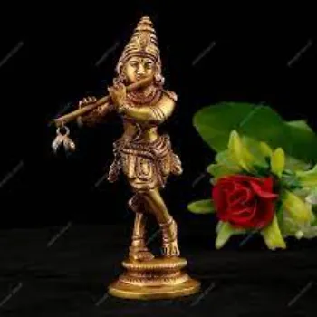 Brass Krishna Statue 